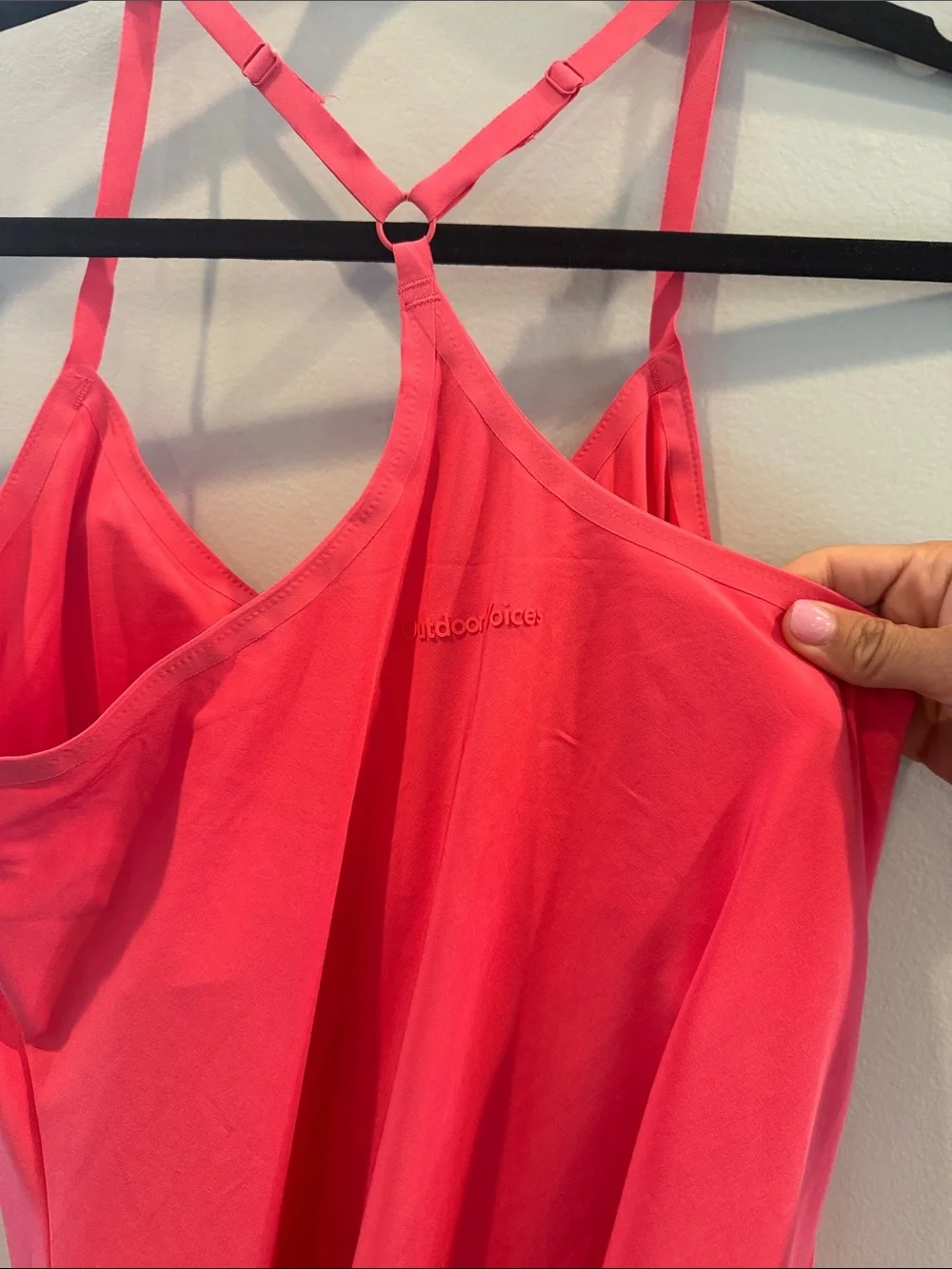 Pink active outdoor voices drwas skort Spaghetti Strap athletic